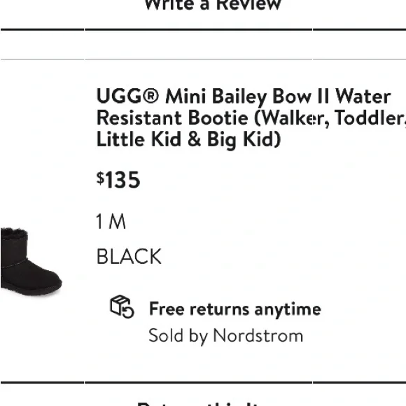 UGG Mini Bailey Bow II Water Resistant Bootie - Picture 3 of 4